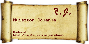 Nyisztor Johanna névjegykártya